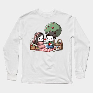 Valentine's Cartoon Delights Long Sleeve T-Shirt